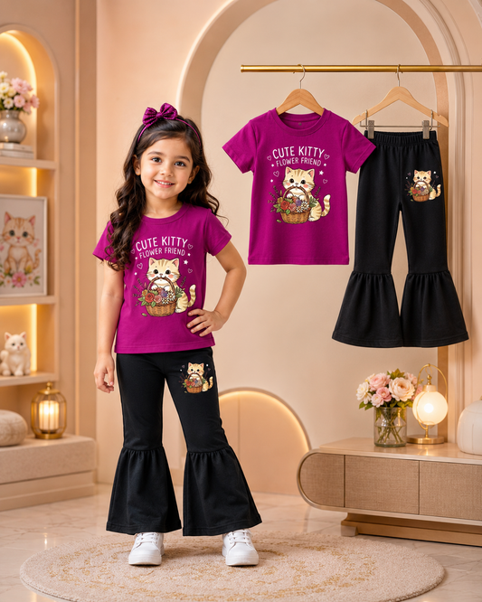 🌟 Stylish Comfort Baby Soft T-Shirt Matching Full Pant Set🌟
