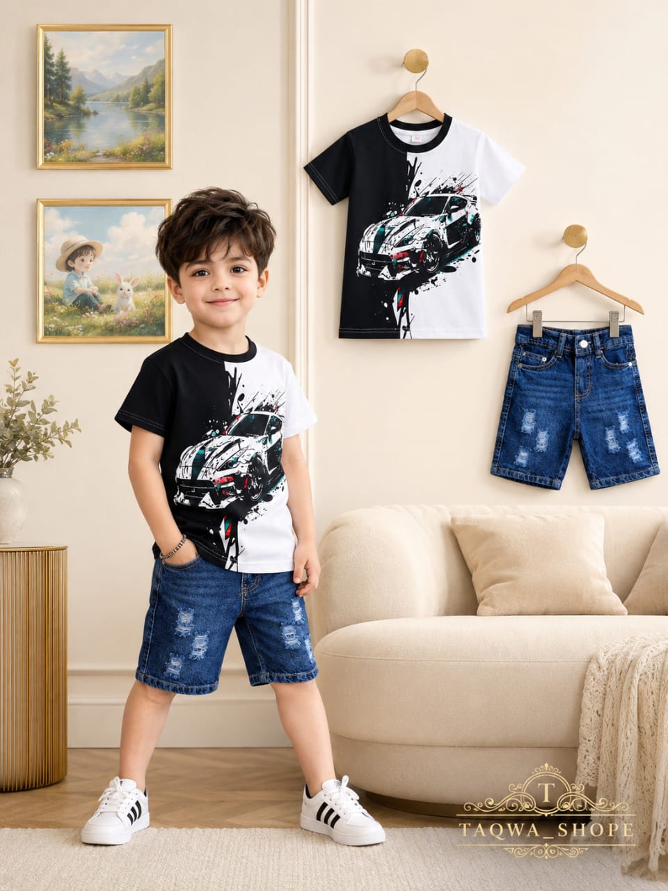 🌟Stylish Jeans Pant With Matching T-Shirt🌟