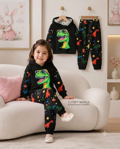 Trendy 2-Piece Printed Cotton-Rich Winter Suit for Kids
