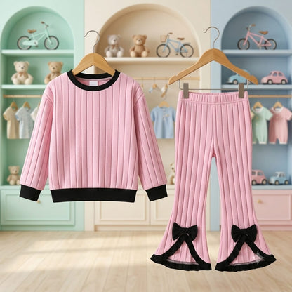 Trendy 2-Piece Printed Cotton-Rich Winter Suit for Kids