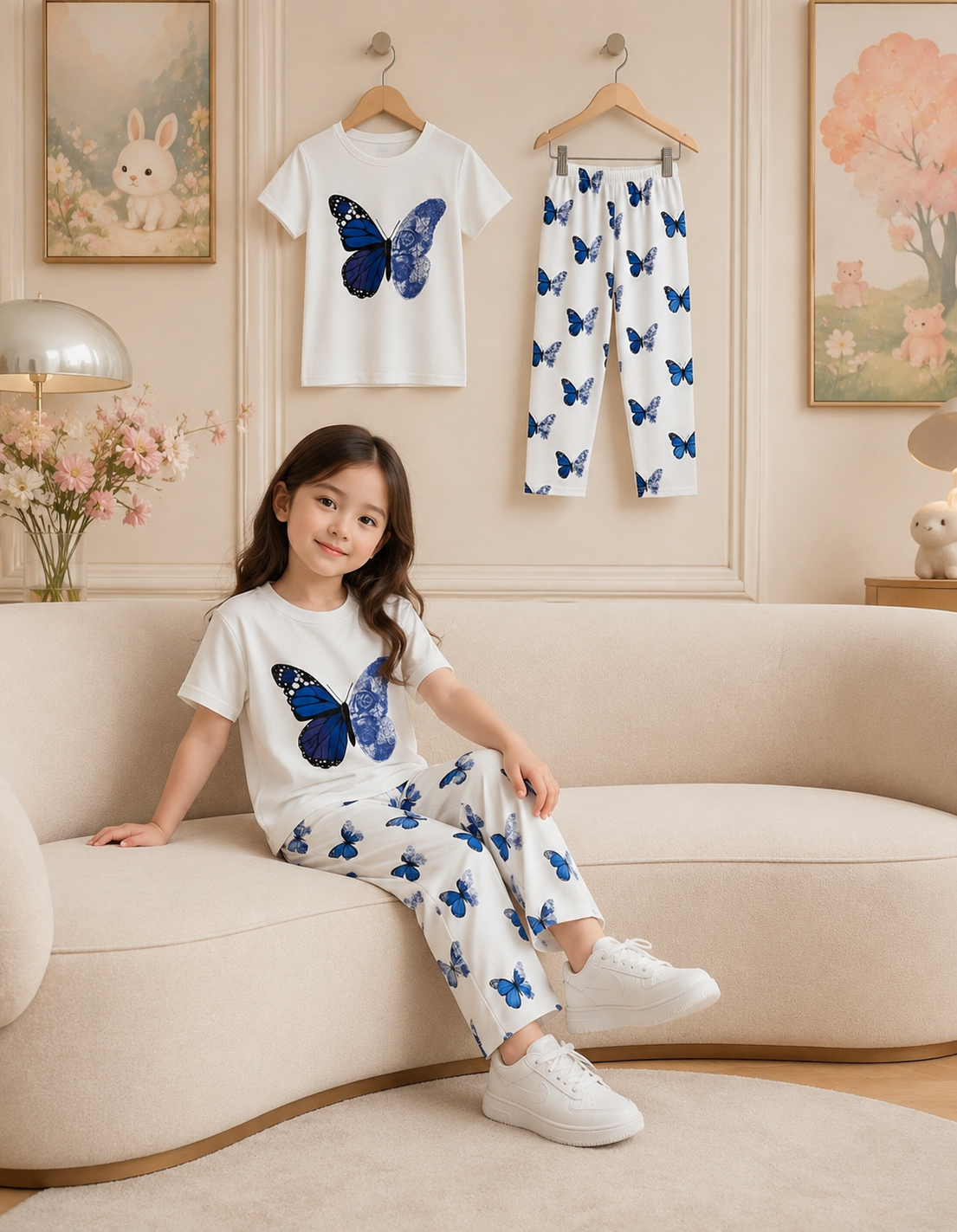 🌟 Stylish Comfort Baby Soft T-Shirt Matching Full Pant Set🌟