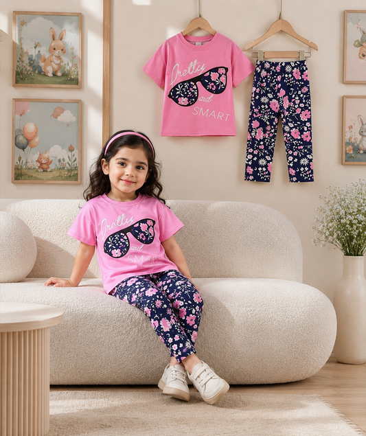 🌟 Stylish Comfort Baby Soft T-Shirt Matching Full Pant Set🌟
