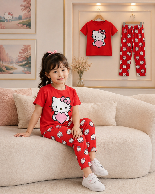 🌟 Stylish Comfort Baby Soft T-Shirt Matching Full Pant Set🌟