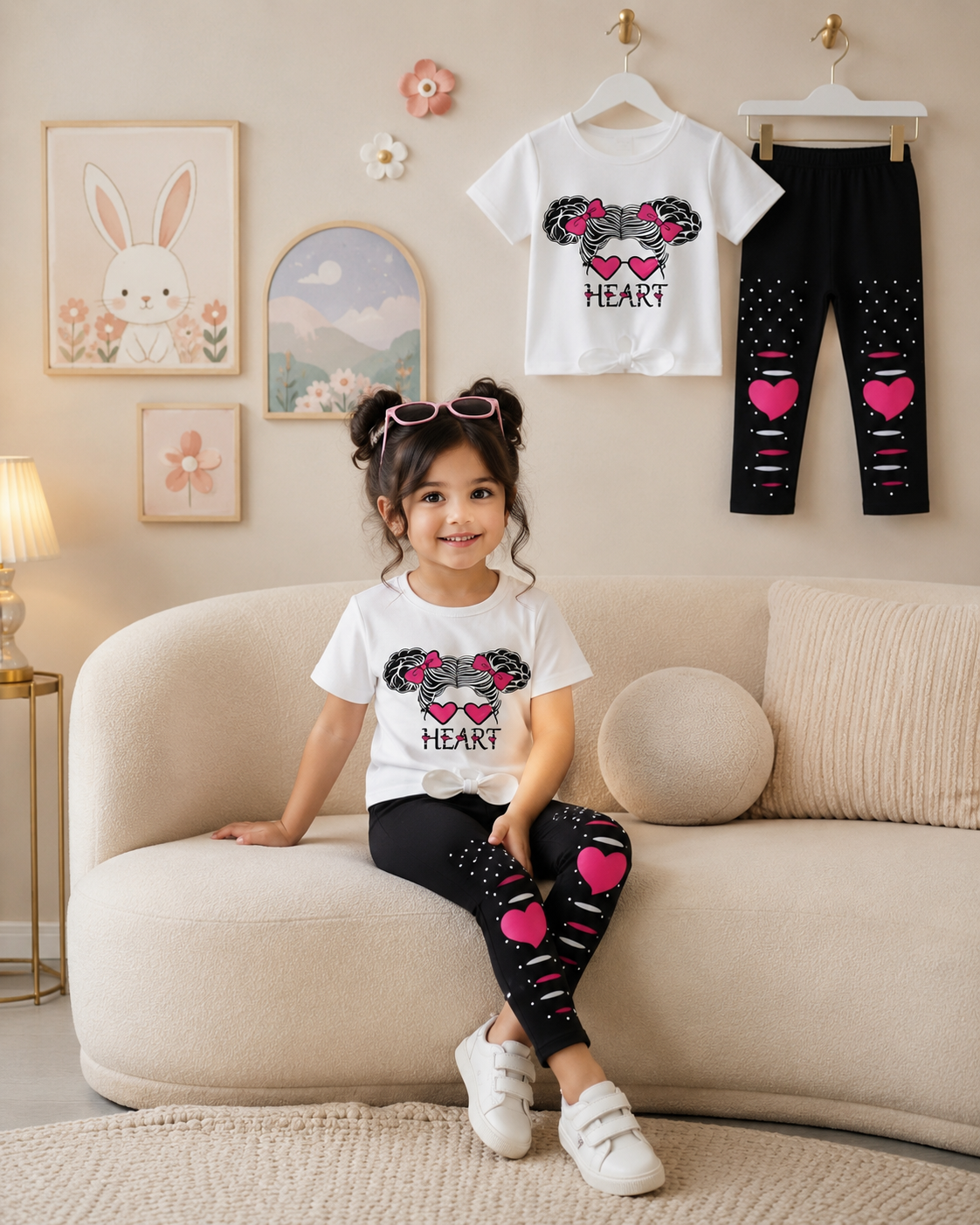 🌟 Stylish Comfort Baby Soft T-Shirt Matching Full Pant Set🌟