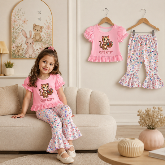 🌟 Stylish Comfort Baby Soft T-Shirt Matching Full Pant Set🌟