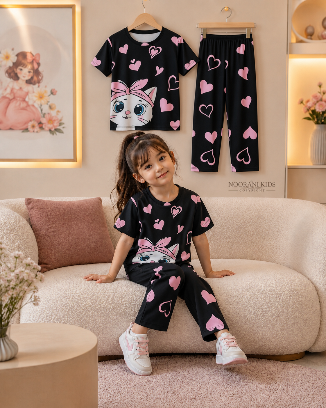 🌟 Stylish Comfort Baby Soft T-Shirt Matching Full Pant Set🌟
