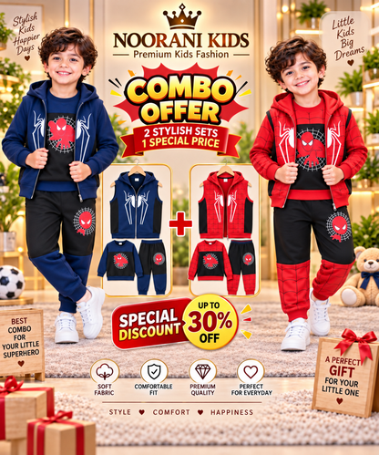 Flash Discount Combo Sets Trendy 6-Piece Printed Winter Jacket Style for Kids