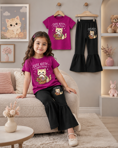 🌟 Stylish Comfort Baby Soft T-Shirt Matching Full Pant Set🌟