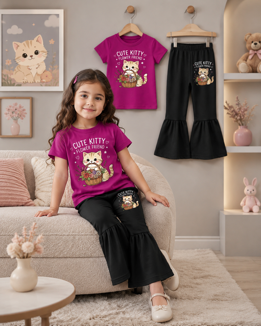 🌟 Stylish Comfort Baby Soft T-Shirt Matching Full Pant Set🌟