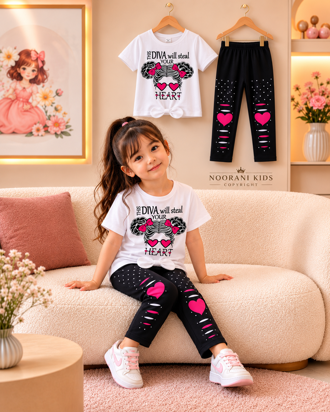 🌟 Stylish Comfort Baby Soft T-Shirt Matching Full Pant Set🌟