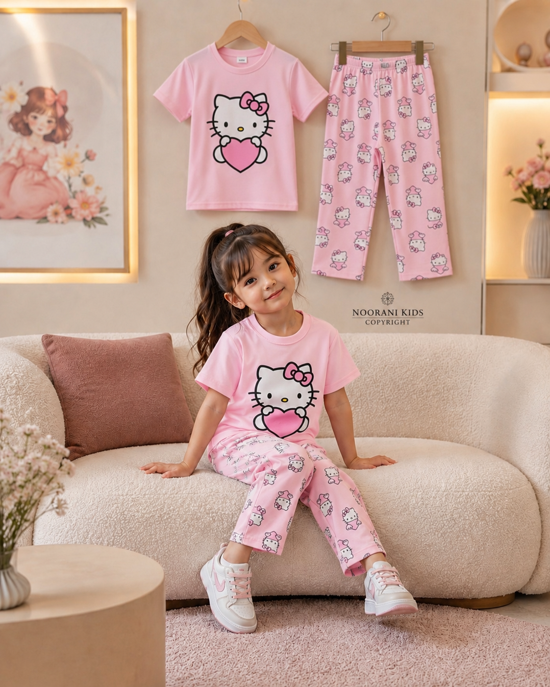 🌟 Stylish Comfort Baby Soft T-Shirt Matching Full Pant Set🌟