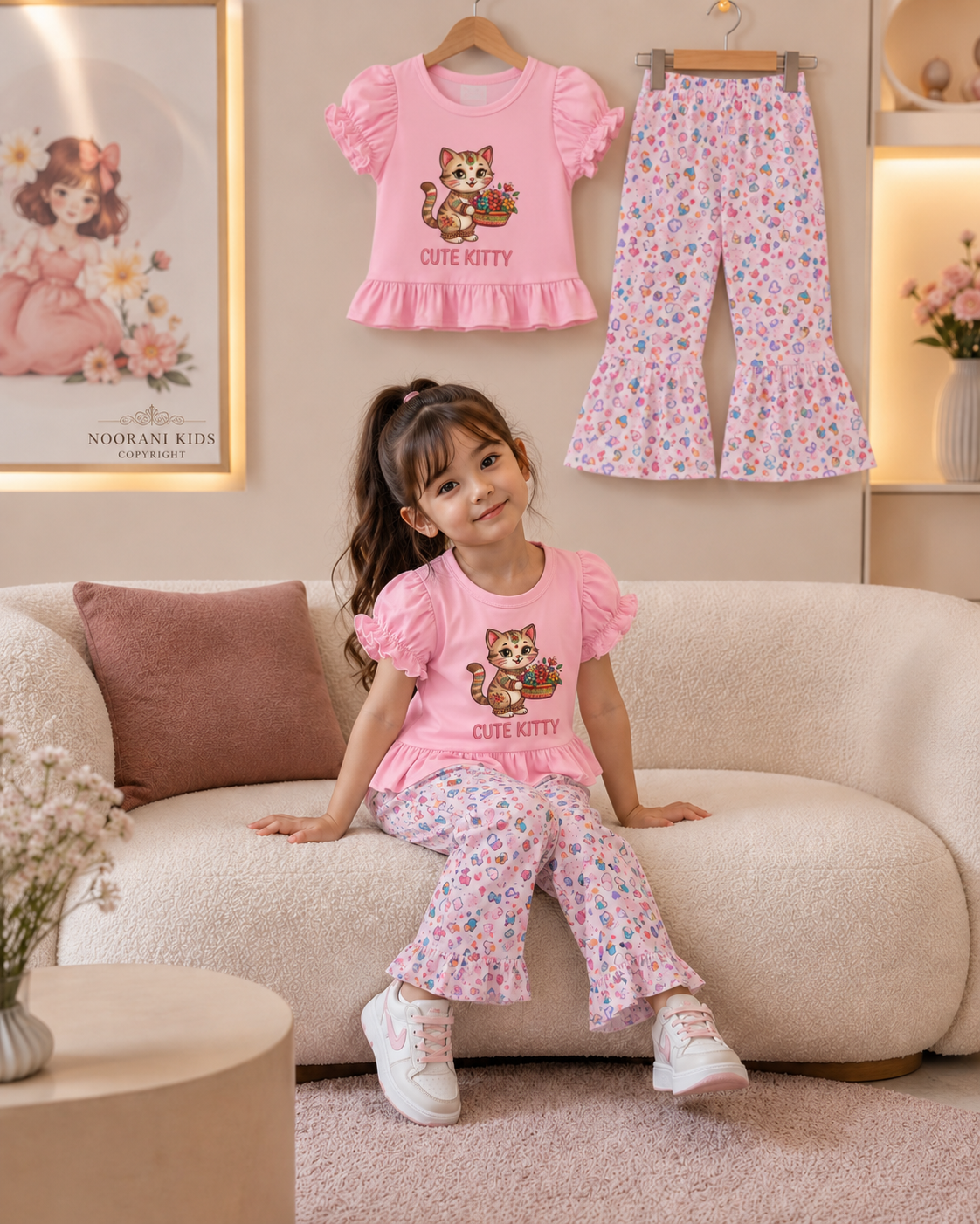 🌟 Stylish Comfort Baby Soft T-Shirt Matching Full Pant Set🌟